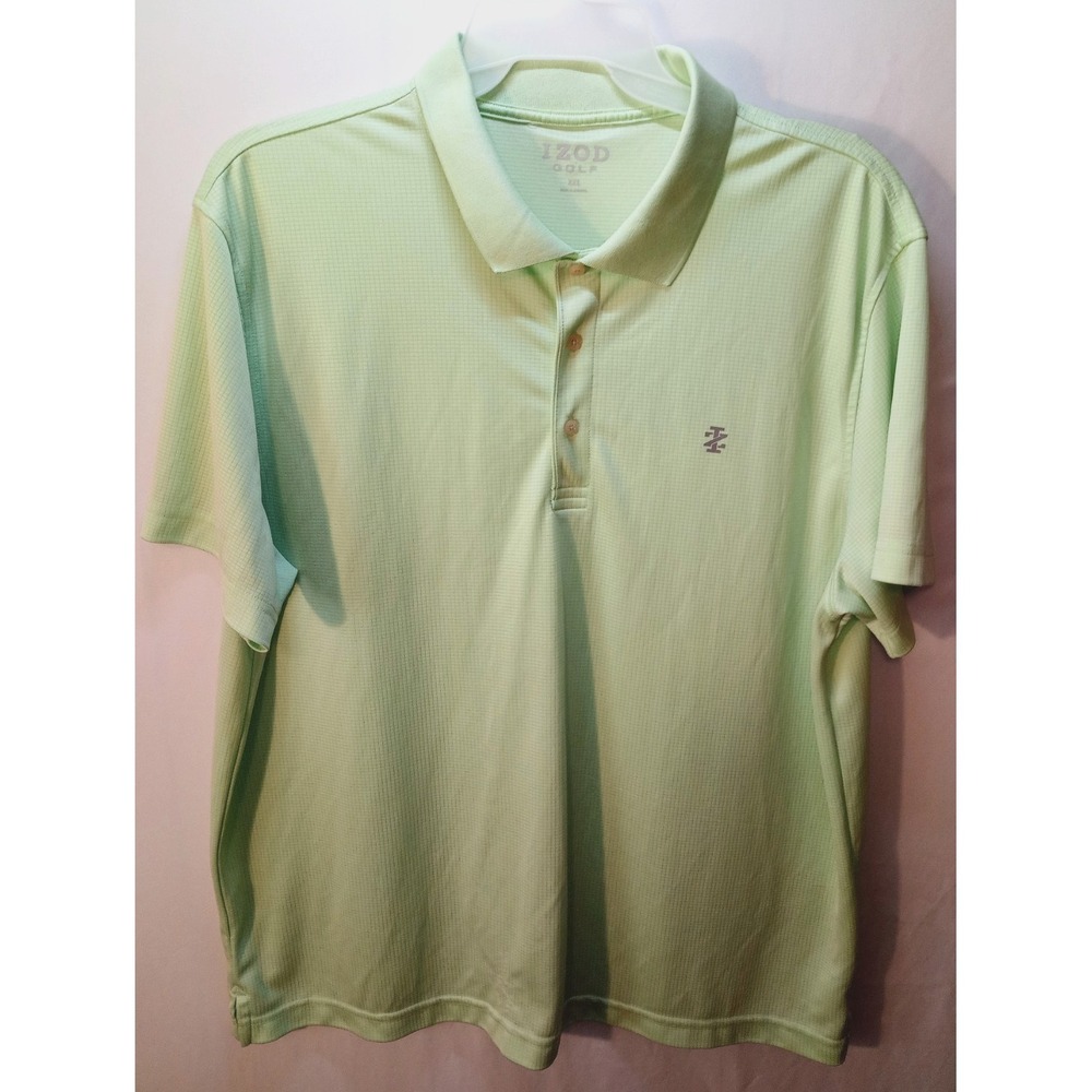 Men's Izod Golf  Polo Shirt, XXL, Light Green‎